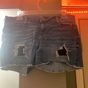 ripped jean shorts size 13 (juniors)